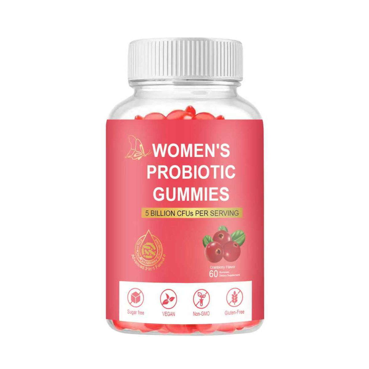 Women’s Probiotic Gummies – Gut & Vaginal Health Support.