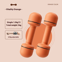 Women's Fitness Home Dumbbell Pair Adjustable Weight.