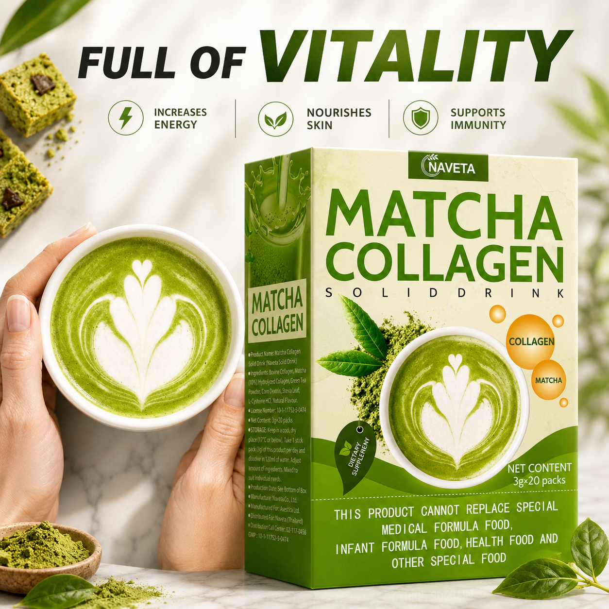Matcha Collagen Powder – Skin, Glow & Wellness Support