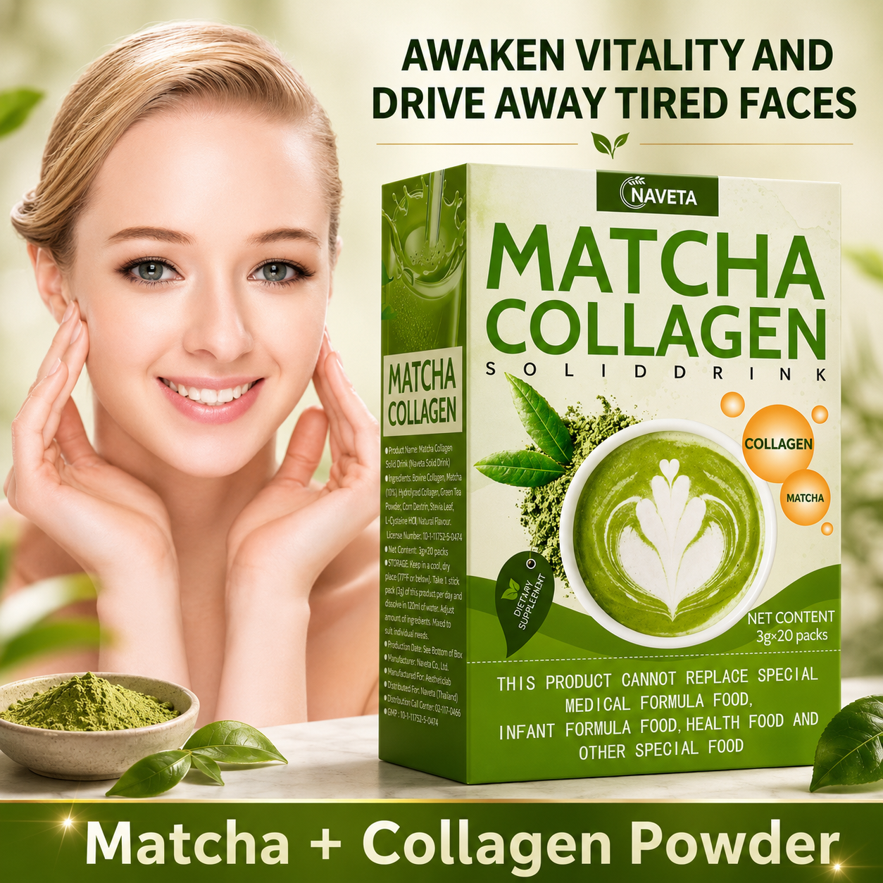 Matcha Collagen Powder – Skin, Glow & Wellness Support