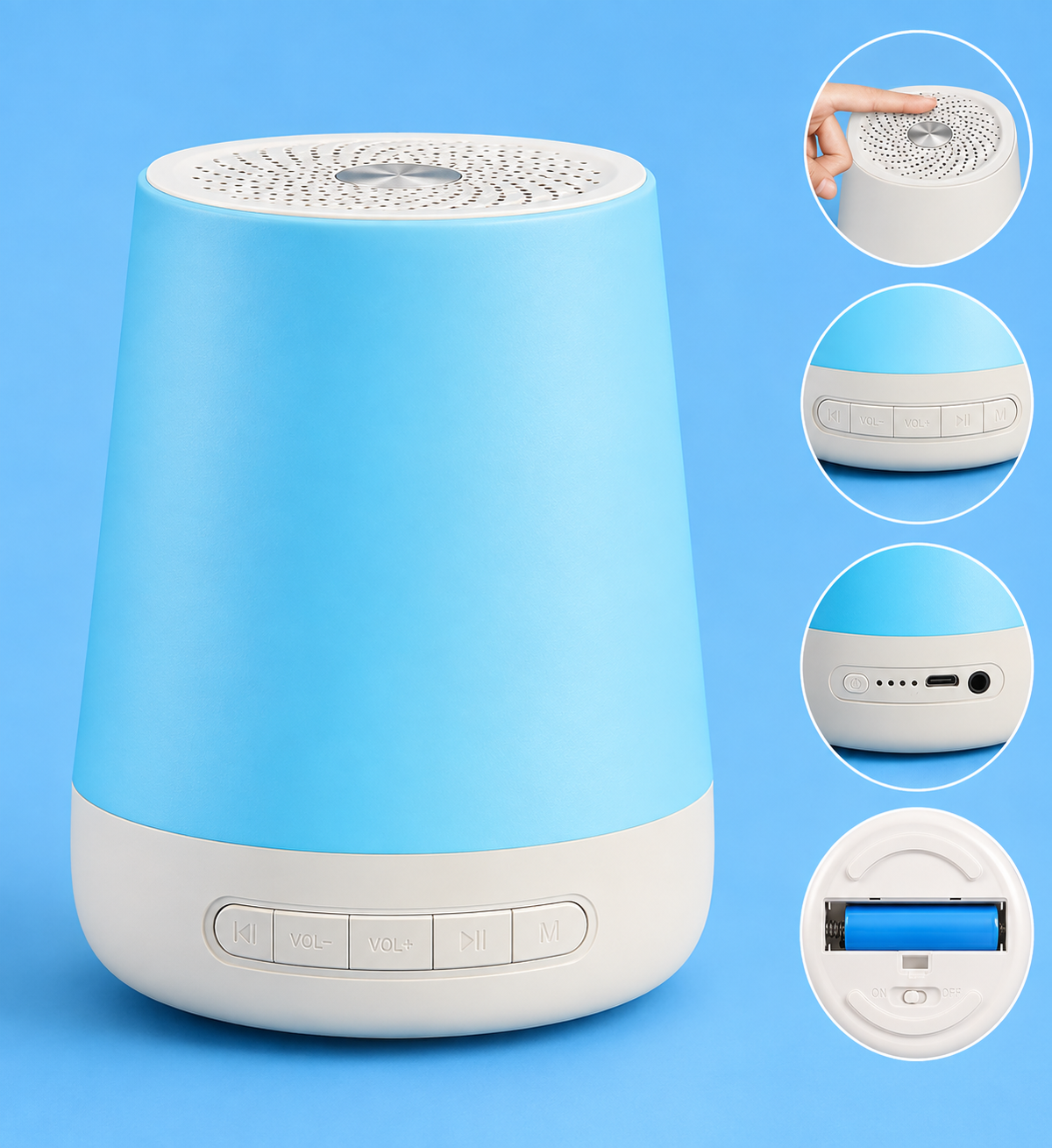 Portable White Noise Machine with Night Light