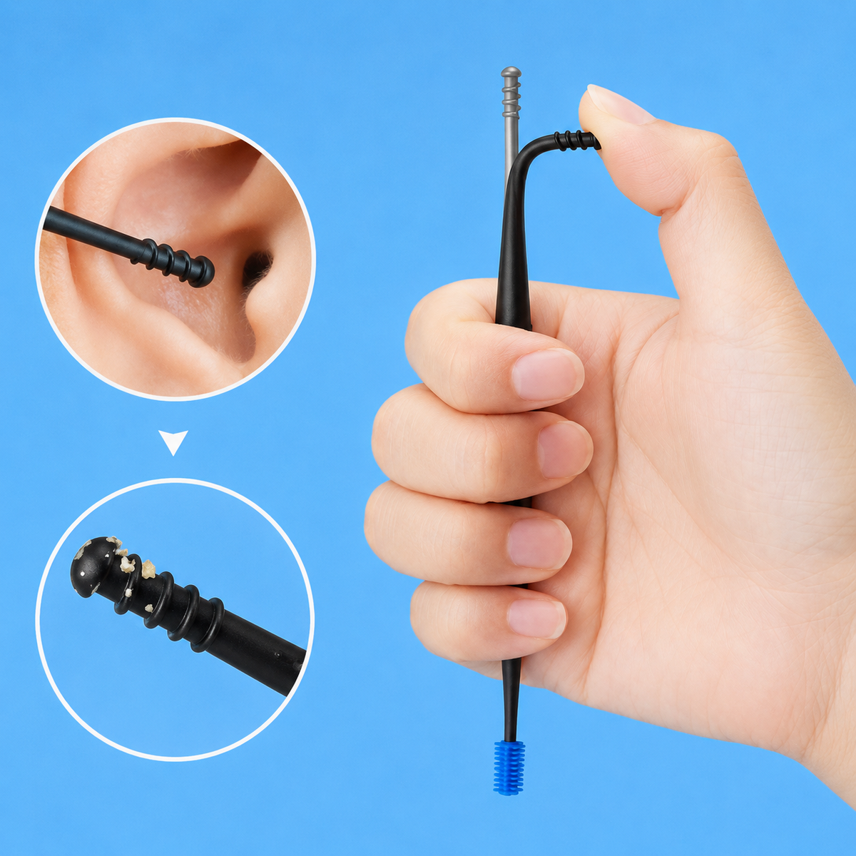 3-Piece Soft Silicone Ear Cleaning Tool Set