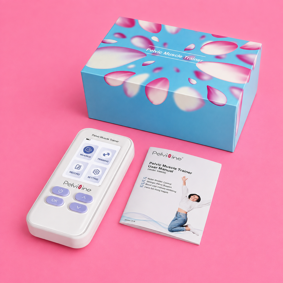 Pelvic Muscle Trainer for Kegel Exerciser with Biofeedback Probe Strengthen Your Pelvic Floor Get Better Bladder Control
