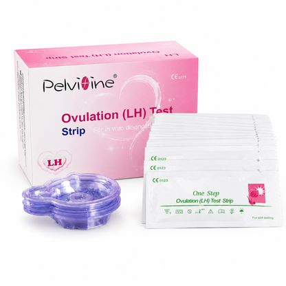 Pelvifine Bulk Ovulation Test Strips for Women, Ovulation Predictor Kit, Accurate Fertility Tests for Home with Cups,25 Count