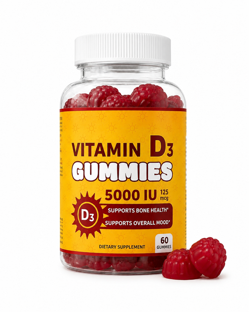 Vitamin D3 5,000 IU Gummies – 60 Count