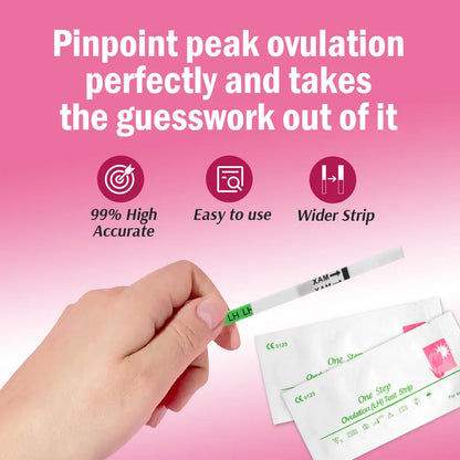 Pelvifine Bulk Ovulation Test Strips for Women, Ovulation Predictor Kit, Accurate Fertility Tests for Home with Cups,25 Count