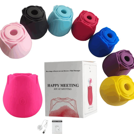 New Colorful Rose Sucking Vibrator Vacuum Clitoris Stimulator Female Oral Nipple Clit Sucker Vibrating Adults Sex Toy for Women