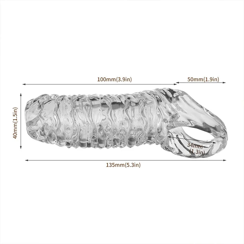 Cock Ring Reusable Penis Sleeve Sex Toys Condoms for Men Restriction Rings Pleasure Ring in The Clitoris Sperm Locking Condom 18