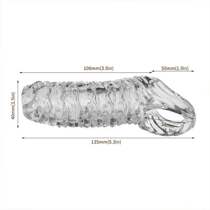 Cock Ring Reusable Penis Sleeve Sex Toys Condoms for Men Restriction Rings Pleasure Ring in The Clitoris Sperm Locking Condom 18