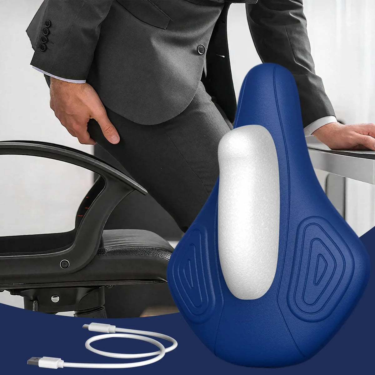 Electric Pelvic Floor Muscle Trainer Rechargeable Kegel Exerciser Massage Cushion Ergonomic Hip Strengthener Training Equipment
